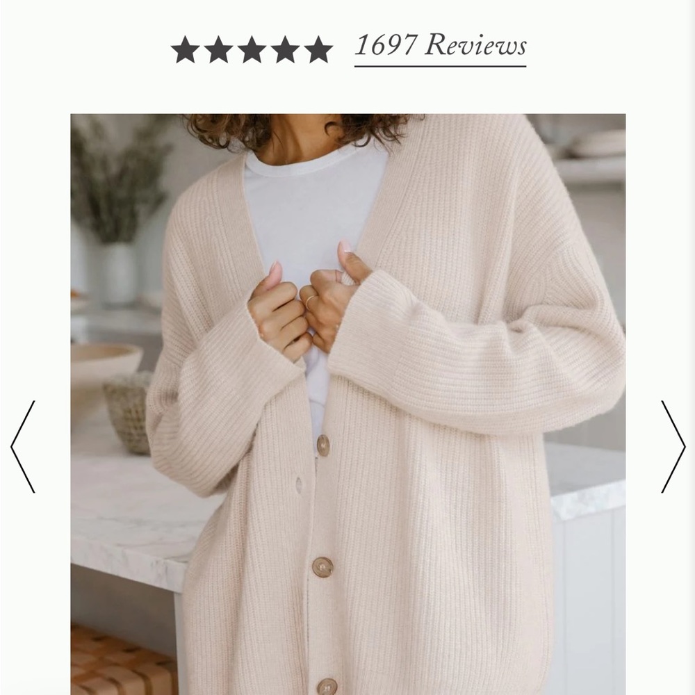 Oatmeal cashmere cocoon cardigan